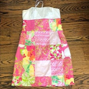 Floral Lilly Pulitzer strapless dress
